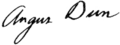 Angus Dun's signature