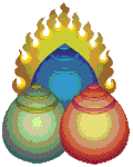 Triratna symbol.