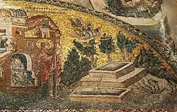 Annunciation to Anne, mosaic (11th&nbsp;ct), Chora Church, Istanbul