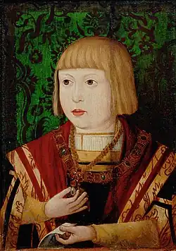 Image 15 Ferdinand I, Holy Roman Emperor Artist: Unknown Ferdinand I, Holy Roman Emperor, is represented in this anonymous portrait as a young archduke in his native Spain. He left Spain in his early twenties, to start his life as future King of the Romans and successor to his grandfather, Maximilian&nbsp;I. His older brother Charles eventually succeeded as Holy Roman Emperor, but Ferdinand was elected after Charles's abdication. Philip, Charles's son, inherited Spain and became King Philip&nbsp;II of Spain. Ferdinand ruled between 1558 and 1564, for nearly six years. More selected pictures