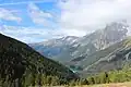 View of the Antholz Valley (Italy) from Staller Saddle. Far right: the Wildgall (3,272&nbsp;m)
