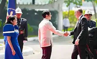 President Bongbong Marcos and First Lady Liza Araneta Marcos welcomes Australian Prime Minister Anthony Albanese to Malacañang Palace, September 8, 2023