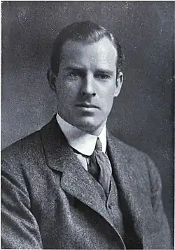 A monochrome portrait of Anthony Wilding, photographed in circa 1912.