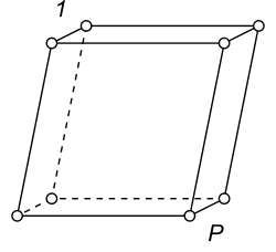 Black-white (antisymmetric) 3D Bravais Lattice number 1 (Triclinic system)