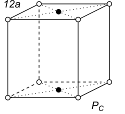 Black-white (antisymmetric) 3D Bravais Lattice number 12a (Orthorhombic system)