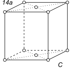 Black-white (antisymmetric) 3D Bravais Lattice number 14a (Orthorhombic system)