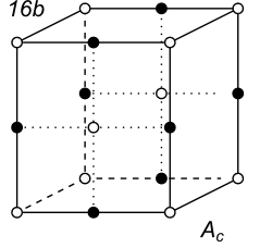 Black-white (antisymmetric) 3D Bravais Lattice number 16b (Orthorhombic system)