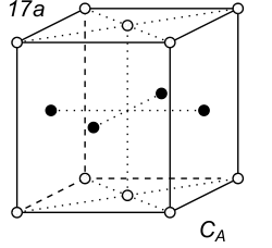 Black-white (antisymmetric) 3D Bravais Lattice number 17a (Orthorhombic system)