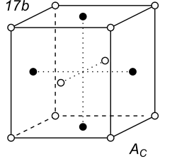 Black-white (antisymmetric) 3D Bravais Lattice number 17b (Orthorhombic system)