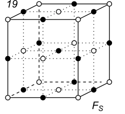 Black-white (antisymmetric) 3D Bravais Lattice number 19 (Orthorhombic system)