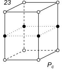 Black-white (antisymmetric) 3D Bravais Lattice number 23 (Tetragonal system)