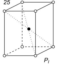 Black-white (antisymmetric) 3D Bravais Lattice number 25 (Tetragonal system)