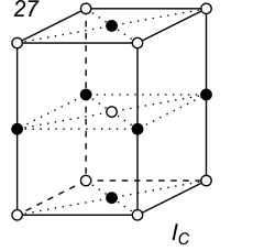 Black-white (antisymmetric) 3D Bravais Lattice number 27 (Tetragonal system)