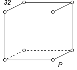 Black-white (antisymmetric) 3D Bravais Lattice number 32 (Cubic system)