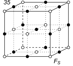 Black-white (antisymmetric) 3D Bravais Lattice number 35 (Cubic system)