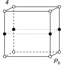 Black-white (antisymmetric) 3D Bravais Lattice number 4 (Monoclinic system)