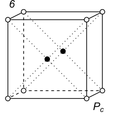 Black-white (antisymmetric) 3D Bravais Lattice number 6 (Monoclinic system)