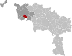 Location of Antoing