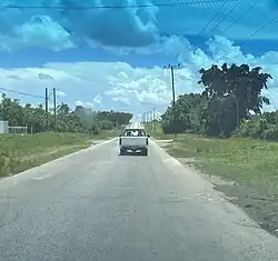 the Carretera Central passing through the ward of Anton Diaz