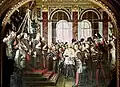 Painting for the Hall of Fame in Berlin's Zeughaus, 1883, wall painting, wax paints on canvas, 5.0 x 6.0m, lost in the war
