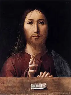 Antonello da Messina, Christ Blessing (1465), National Gallery, London.[33][34][159]