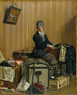 Antonio Mancini, Adieu Paris (The Customs), NG3255