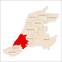 Map of Sri Ganganagar district with Anupgarh Tehsil highlighted