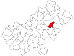 Location in Satu Mare County