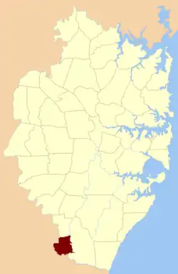 Location of the parish within Cumberland
