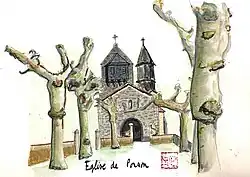 Watercolor of the church