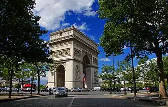 View of the Arc de Triomphe from the Avenue d'Iéna, 2012