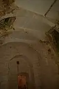 The arched ceiling