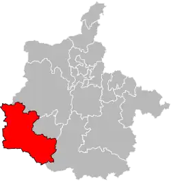 Situation of the canton of Château-Porcien in the department of Ardennes