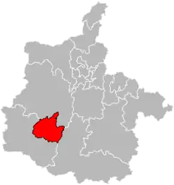 Situation of the canton of Rethel in the department of Ardennes