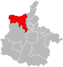Situation of the canton of Rocroi in the department of Ardennes