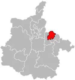 Situation of the canton of Sedan-2 in the department of Ardennes