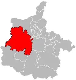 Situation of the canton of Signy-l'Abbaye in the department of Ardennes