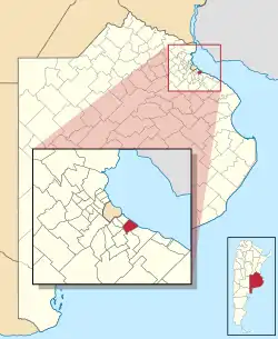 location of Quilmes Partido in Gran Buenos Aires