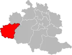 Situation of the canton of Couserans Ouest in the department of Ariège
