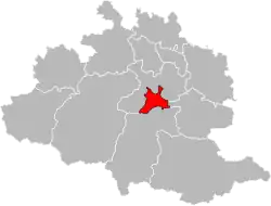 Situation of the canton of Foix in the department of Ariège