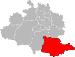Situation of the canton of Haute-Ariège in the department of Ariège