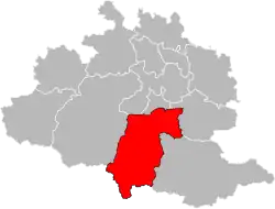 Situation of the canton of Sabarthès in the department of Ariège