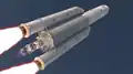 Artistic Representation of MTG-I1 on Ariane 5 during liftoff