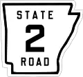 State Road 2 marker