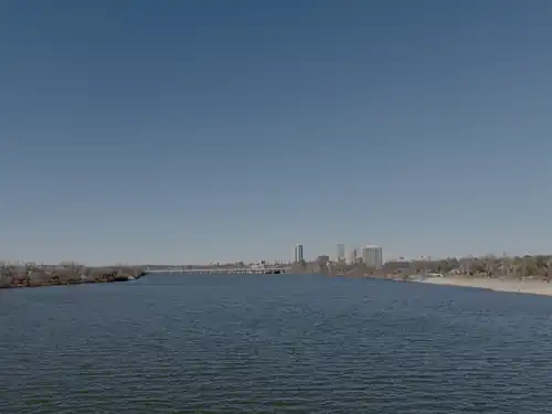 The Arkansas River in Tulsa, Oklahoma