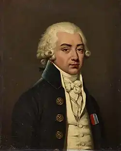 Painting of a bewigged man in late 18th century dress