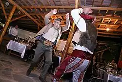 Yarkhushta dancers in a restaurant, 2015