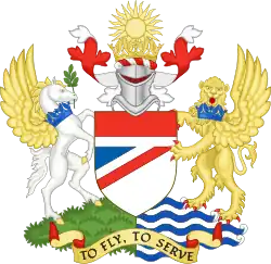 Motto To Fly, To Serve below the coat of arms of British Airways