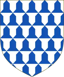 Modern vair plain in 6 rows