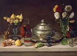 Image 39Dining table, painted between 1857 y 1859, oleo sobre tela (oil on canvas) by Agustín Arrieta (from Culture of Mexico)